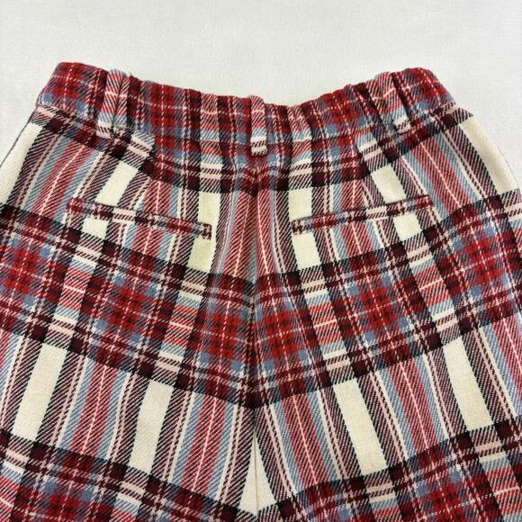 J.CREW Tapered-Leg Wool Pants Tartan Plaid White/Red Womens Size 2T TALL - Picture 7 of 16